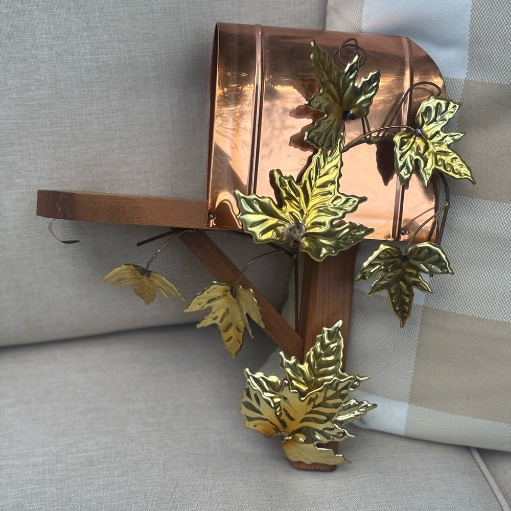 Copper and Gold Leaf Wall Decor